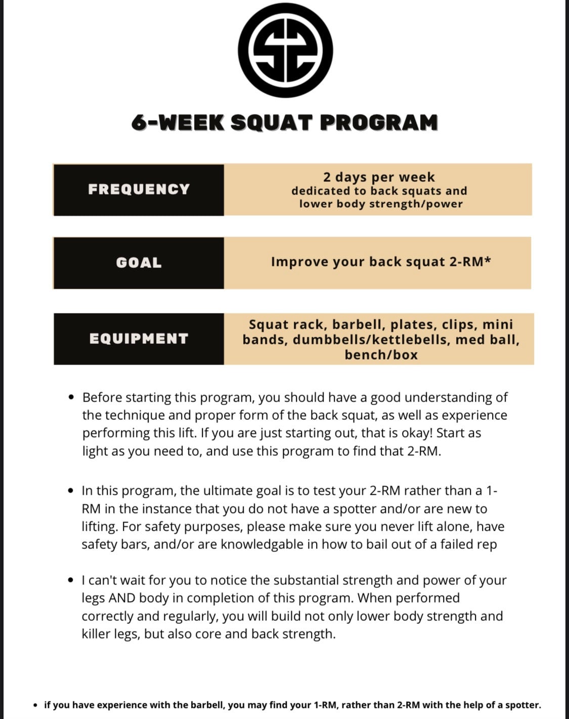 6 Week Squat Program Strength Speed Training